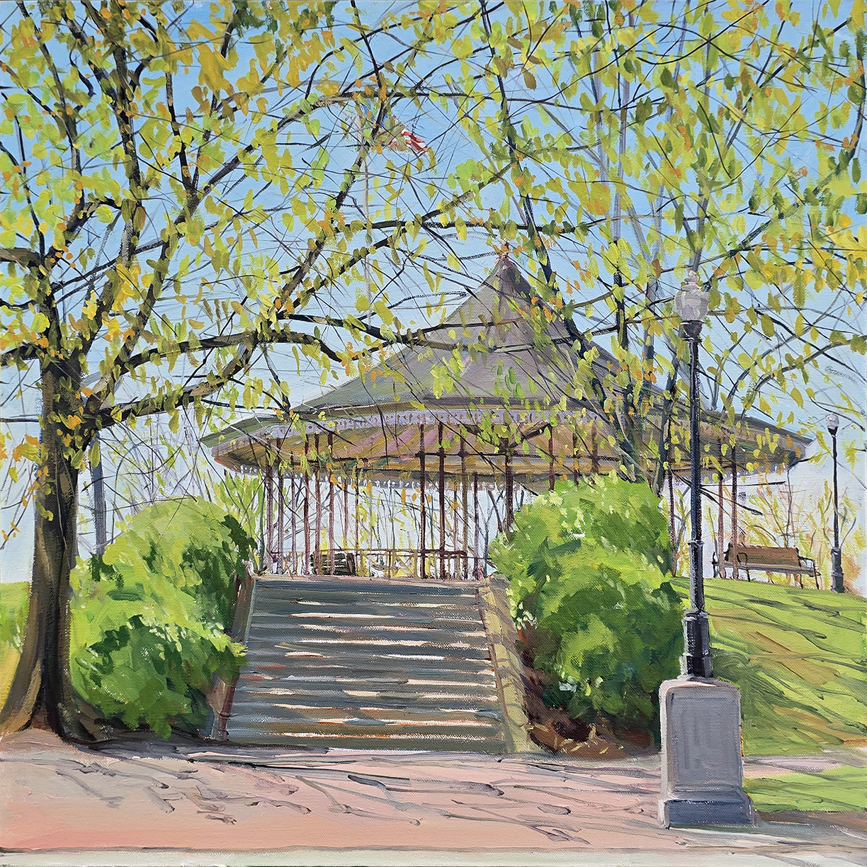 "Riverside Park": Original painting by Crystal Moll