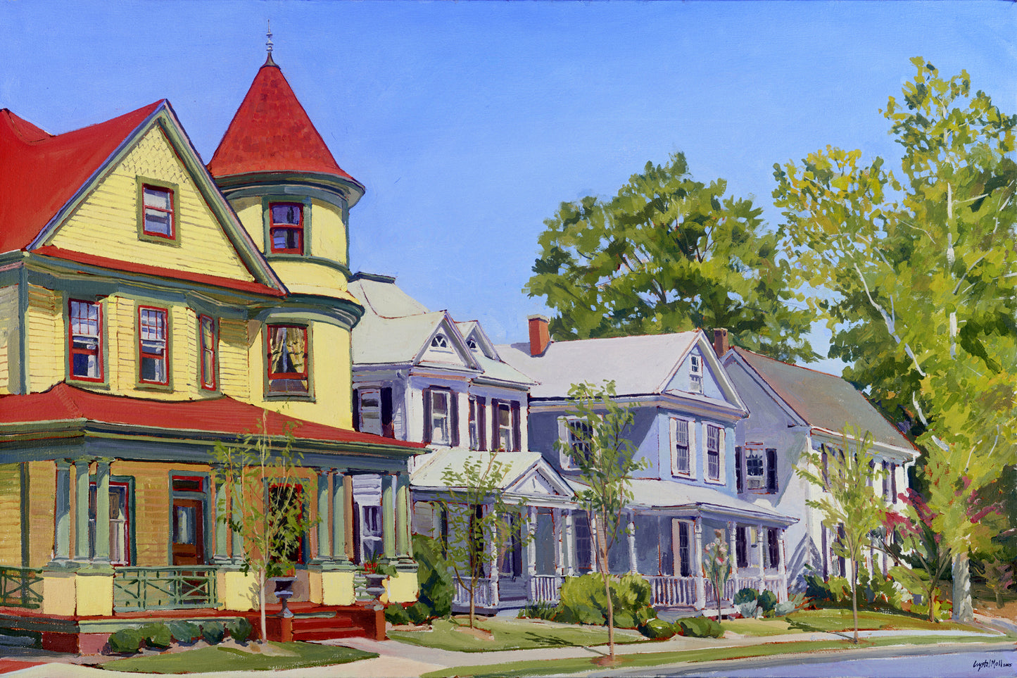 Shady Porches : Original painting by Crystal Moll
