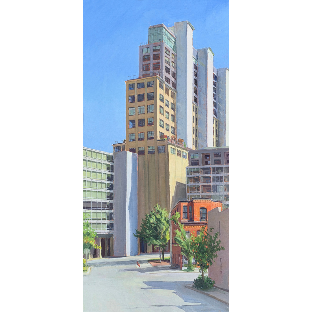 "Silo Skyscraper": Original painting by Crystal Moll