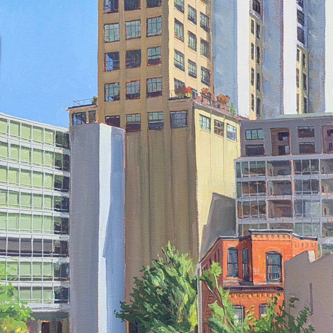 "Silo Skyscraper": Original painting by Crystal Moll
