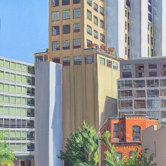 "Silo Skyscraper": Original painting by Crystal Moll