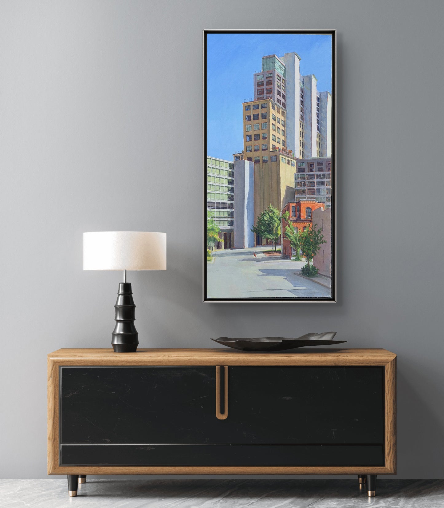 "Silo Skyscraper": Original painting by Crystal Moll