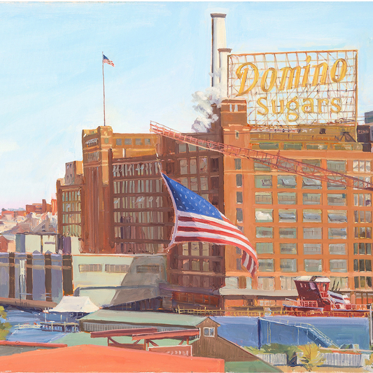 "Sweet Roof's View" Domino Sugars.  Fine Art Print of an Original Painting by Crystal Moll